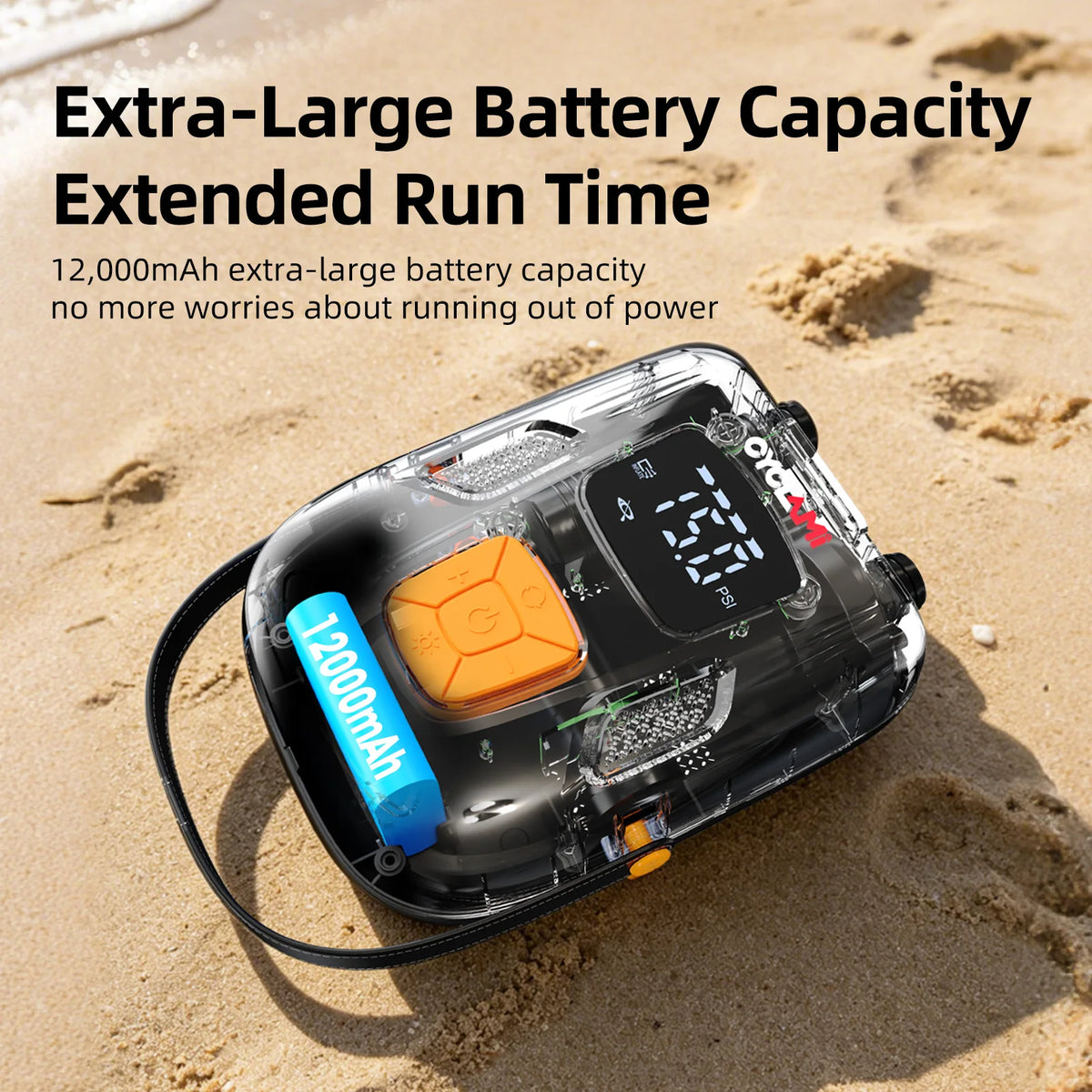 12000mAh Rechargeable SUP Air Pump 20PSI Inflator