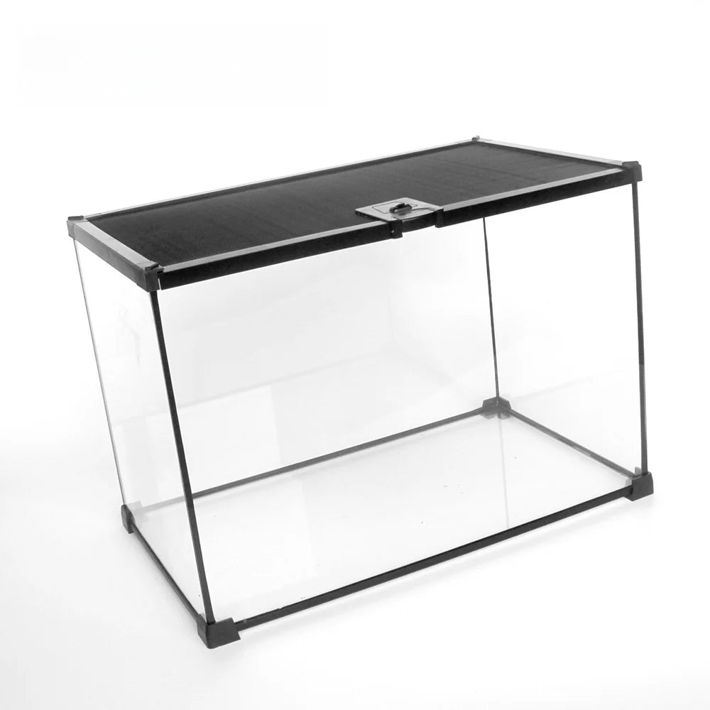 Glass Reptile Terrarium Tank with Front Door 50×30×25cm
