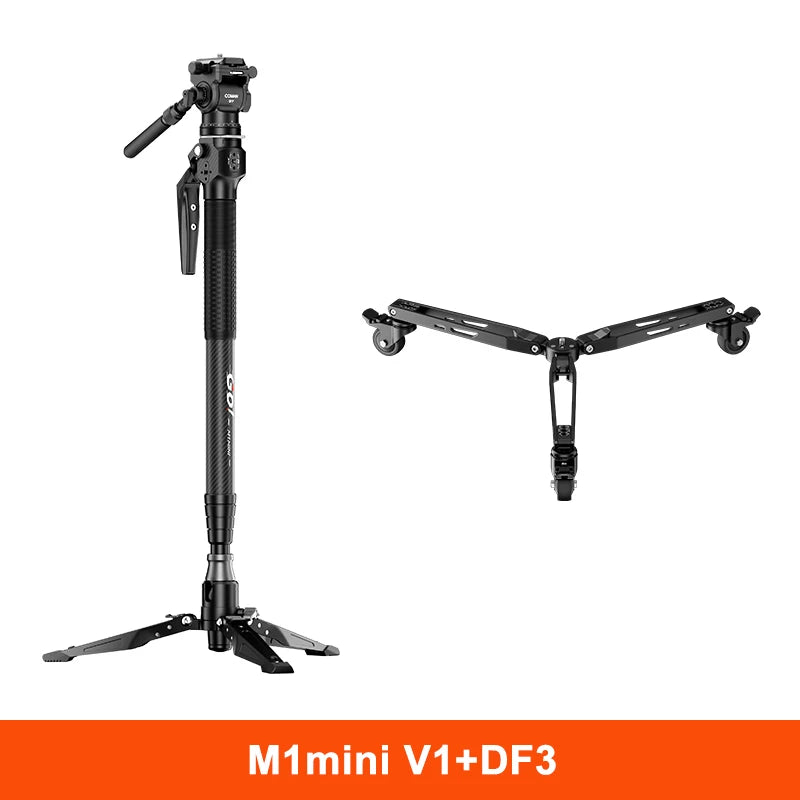 Carbon Fiber Monopod Travel Tripod with Fluid Video Head