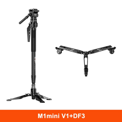 Carbon Fiber Monopod Travel Tripod with Fluid Video Head