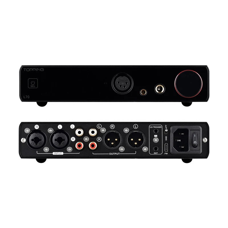 Balanced Headphone Amplifier with XLR and 6.35mm Outputs Black
