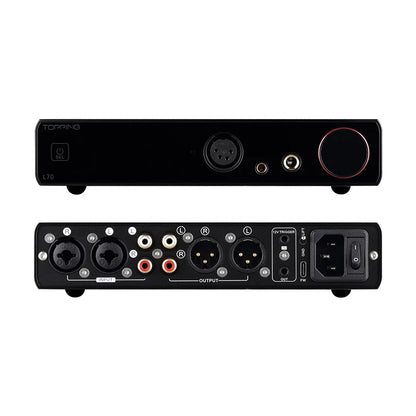 Balanced Headphone Amplifier with XLR and 6.35mm Outputs Black