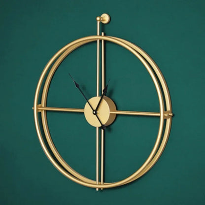 Modern European Wall Clock Gold Black Needle Home Decor 60cm