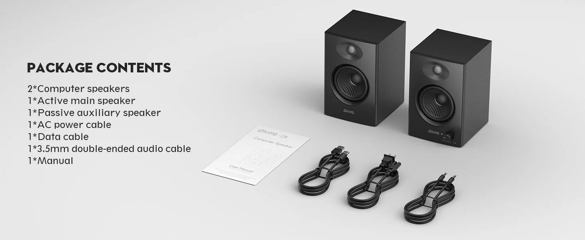 60W Bluetooth 5.3 Computer Speakers with Stereo Sound