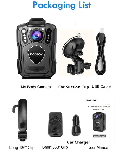1440P Police Body Camera 128GB with GPS and Night Vision