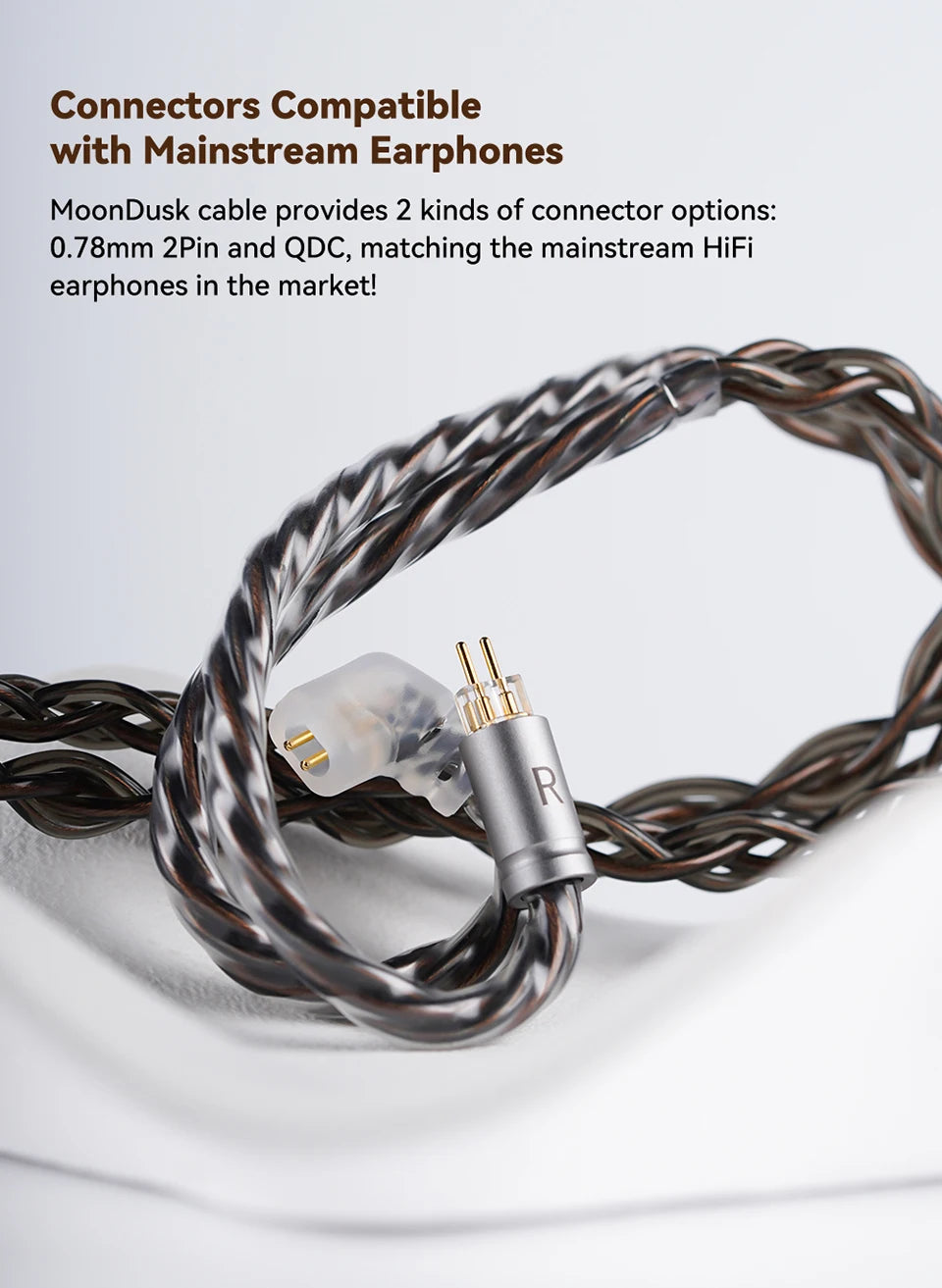HiFi IEM Upgrade Cable 4.4mm 2Pin High-End Conductors