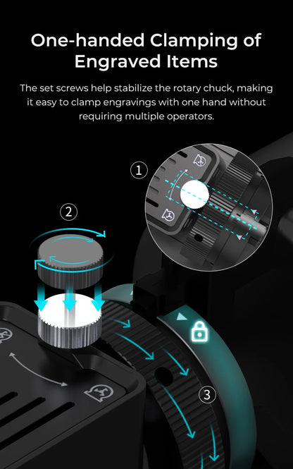 Laser Engraver Rotary Roller Kit for Cups Tumblers