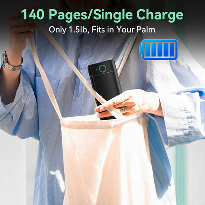 Wireless A4 Thermal Printer with Bluetooth for Travel & Office