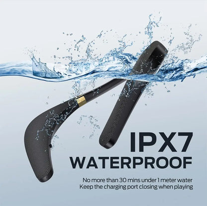 IPX7 Waterproof Wearable Bluetooth Neckband Speaker