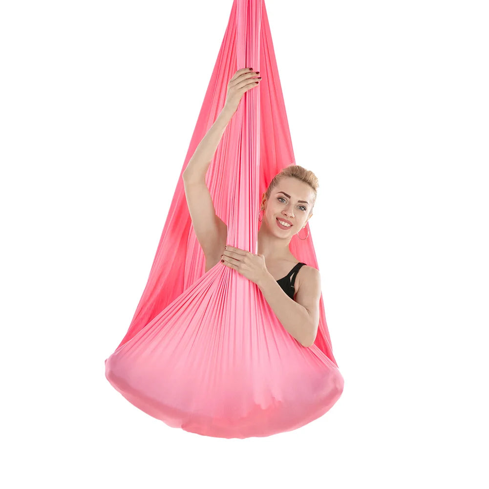 7×2.8m Pink Aerial Yoga Hammock Swing for Pilates