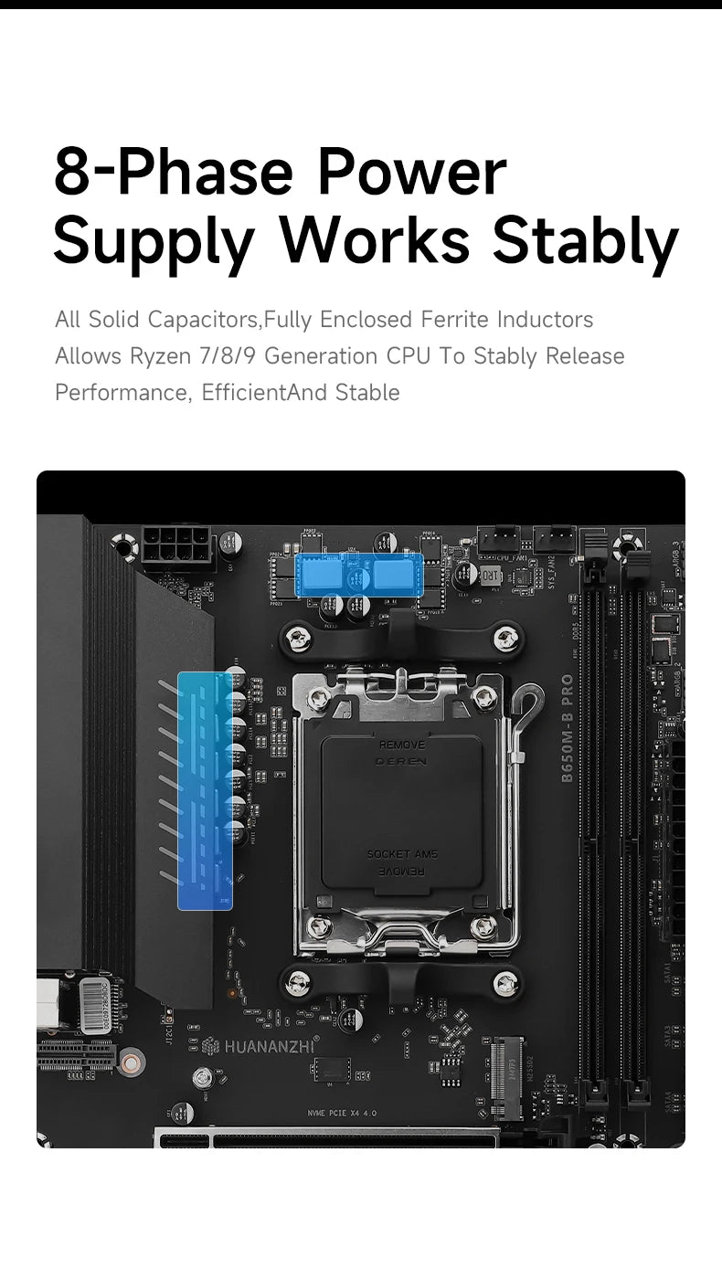 B650M Gaming Motherboard DDR5 NVMe SSD WiFi