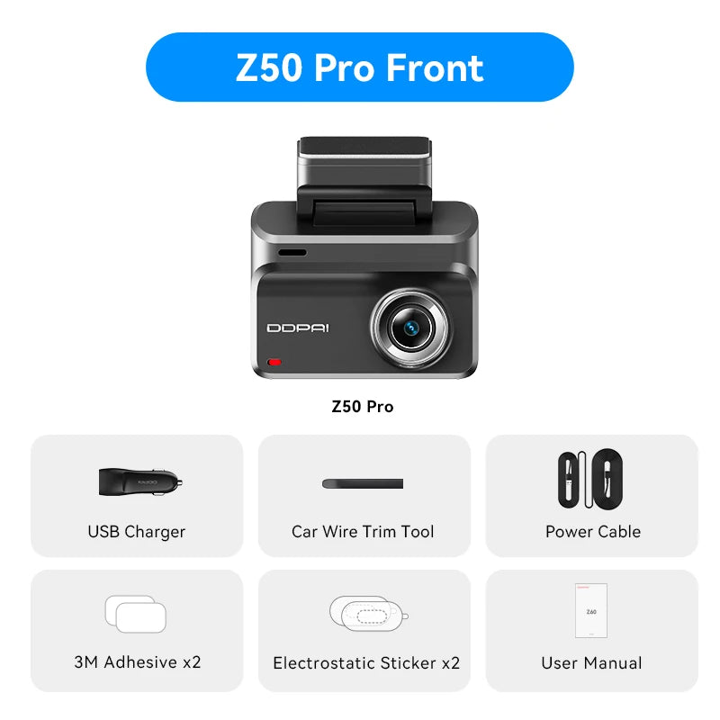 Car DVR 1-Channel Front Camera 4K Wi-Fi