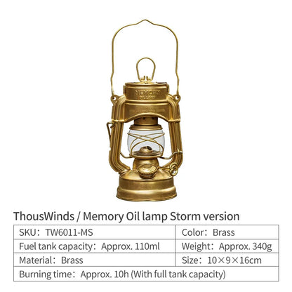 Vintage Style Oil Lamp Lantern for Hiking and Picnics