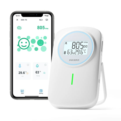 Smart Bluetooth CO2 Air Quality Monitor with Temperature Humidity