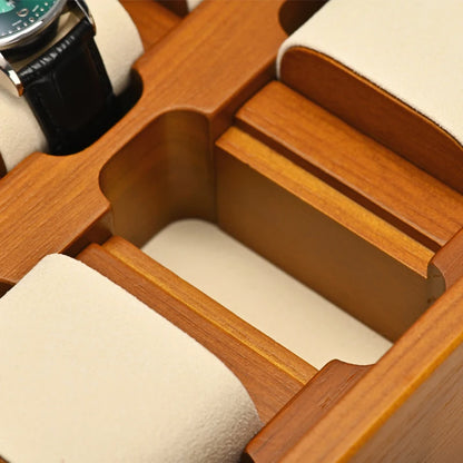 Wooden Jewelry & Watch Organizer Box with 6/10 Grids