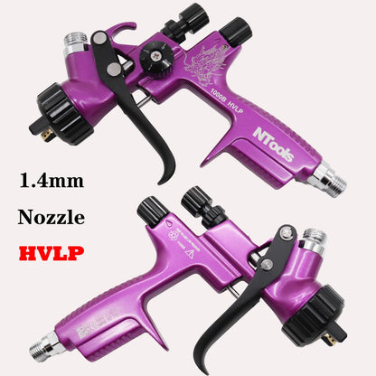 HVLP Paint Spray Gun 1.3mm 1.4mm Dual Nozzle Kit