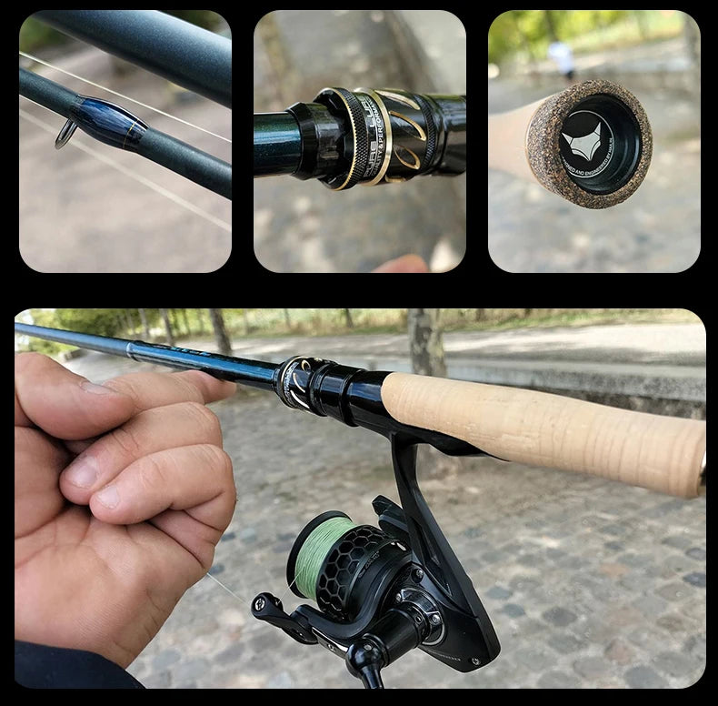 Lightweight 7'4" Spinning Rod for Long Casting