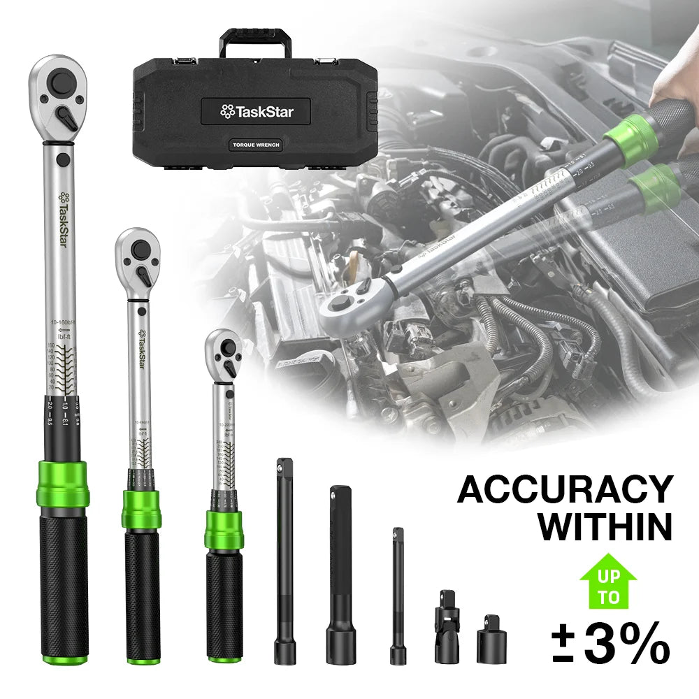 8pcs Heavy Duty Torque Wrench Set 10–227Nm Precision