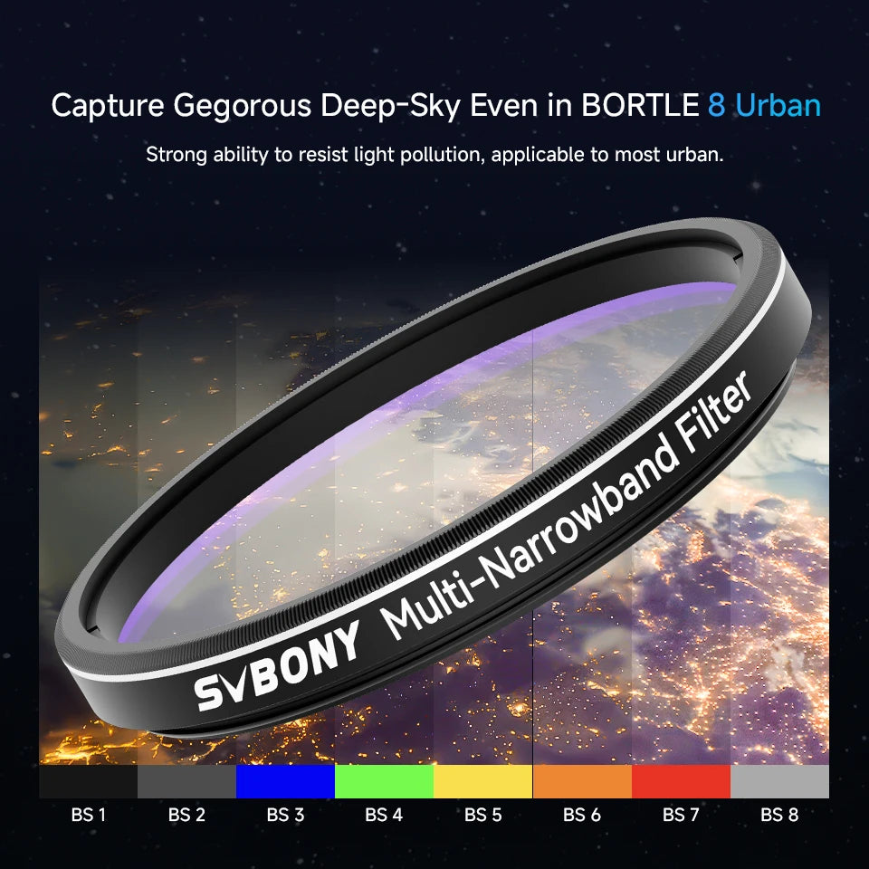 2 Inch Multi Narrowband Telescope Filter for Deep Sky Imaging
