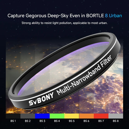 2 Inch Multi Narrowband Telescope Filter for Deep Sky Imaging