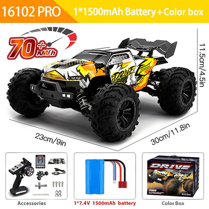 Remote Control Truck 70KMH LED High Speed 4x4