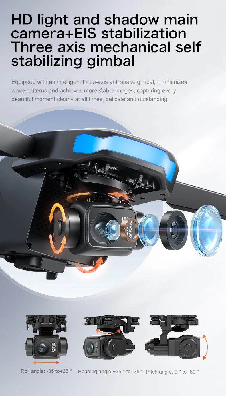 3-Axis Anti-Shake Drone with 4K HD Camera