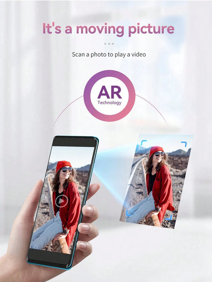 Portable Bluetooth Mini Photo Printer with 20 Sheets
