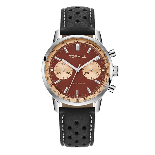 Military-Style Vintage Salmon Watch with ST19 Movement