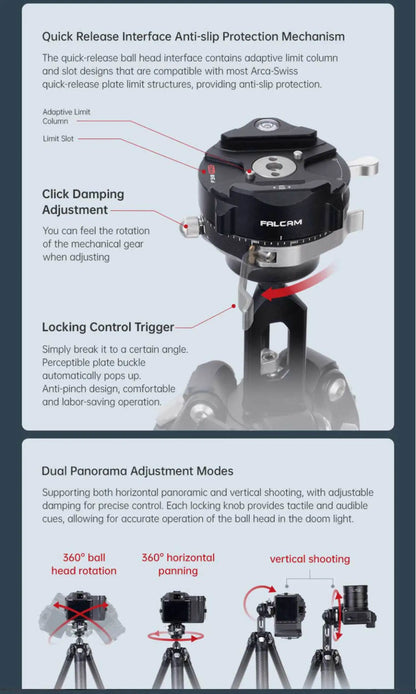 Portable Carbon Fiber Camera Tripod with Quick-Lock System
