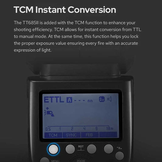 Portable TTL Speedlight with HSS for Olympus Photography