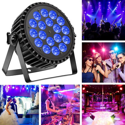 Dual Pack RGBW LED Stage Lights 4 in 1 DMX Control