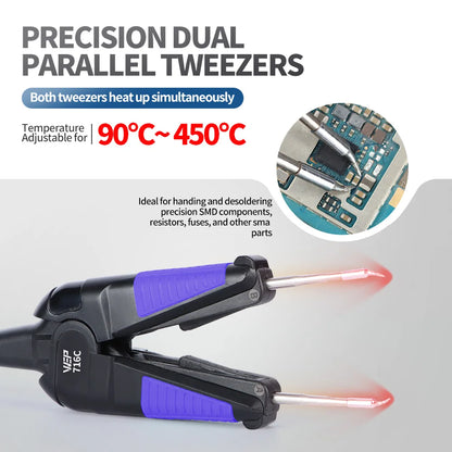 Portable 982 Pro Desoldering Tweezers Rework Station for Micro Parts