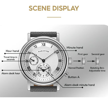 Men’s Sapphire Stainless Steel Casual Watch Silver Dial