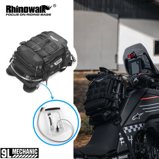 Portable 9L Motorbike Tank Bag with MOLLE Storage System
