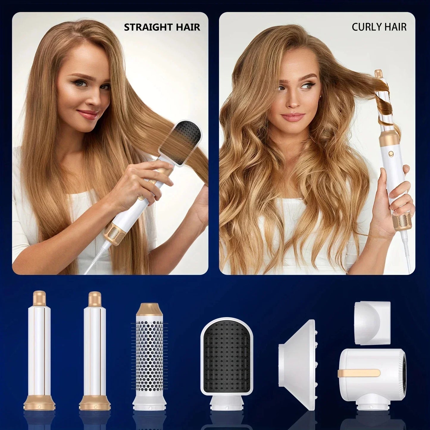 Black 7-in-1 Professional Hair Dryer & Styling Set