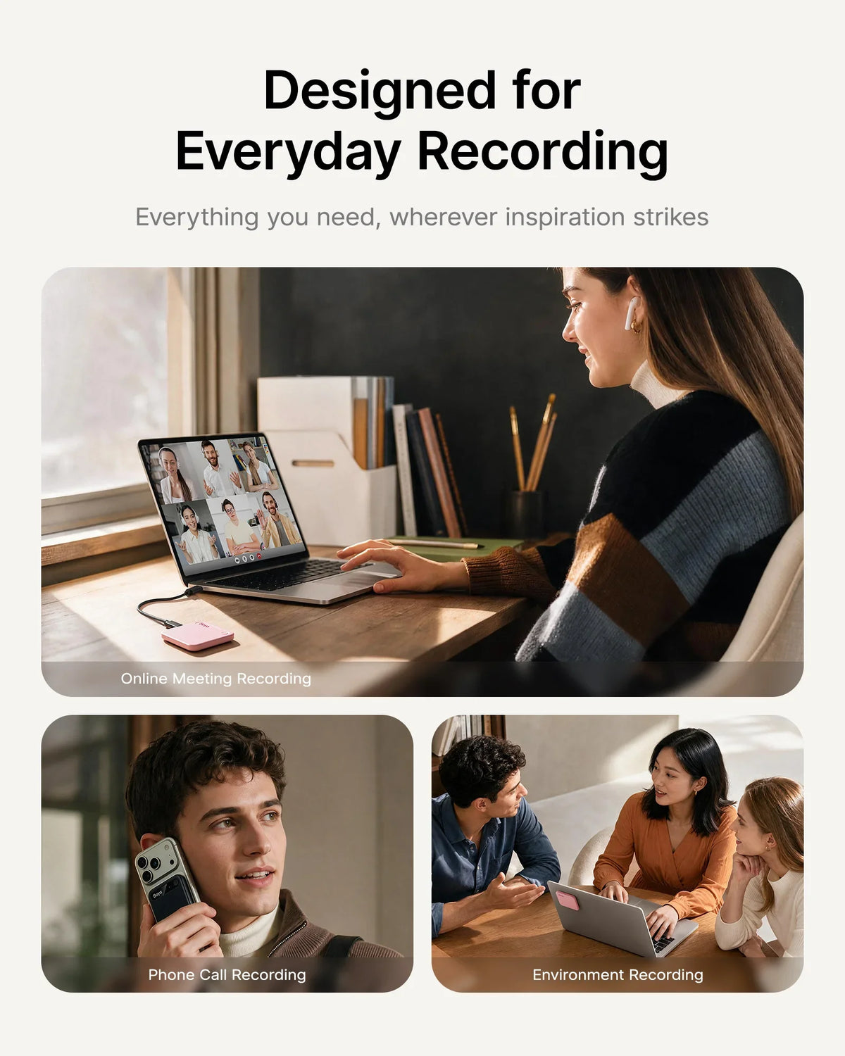 AI Voice Recorder with Transcription & Meeting Summaries
