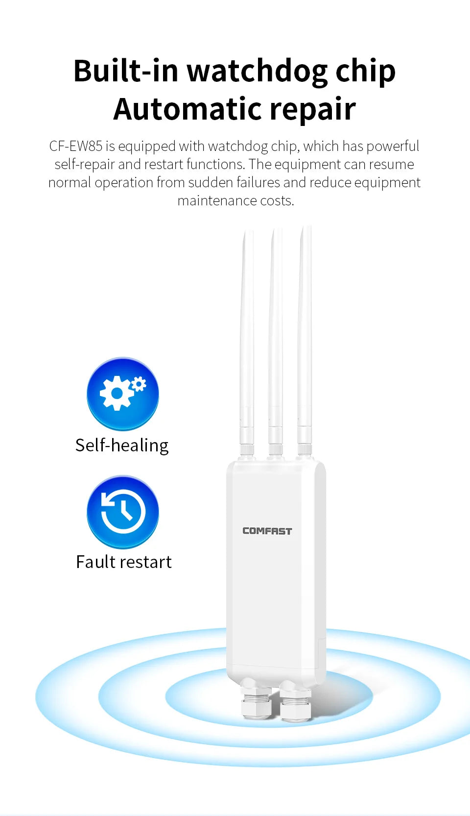 High Power Outdoor WiFi Mesh Router 2.4G and 5.8G