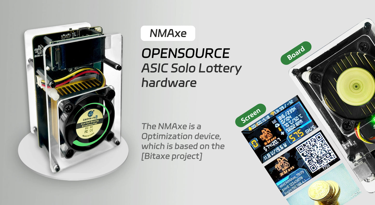 Bitaxe Ultra 500GH/s ASIC Solo Crypto Miner with Full Colour Display