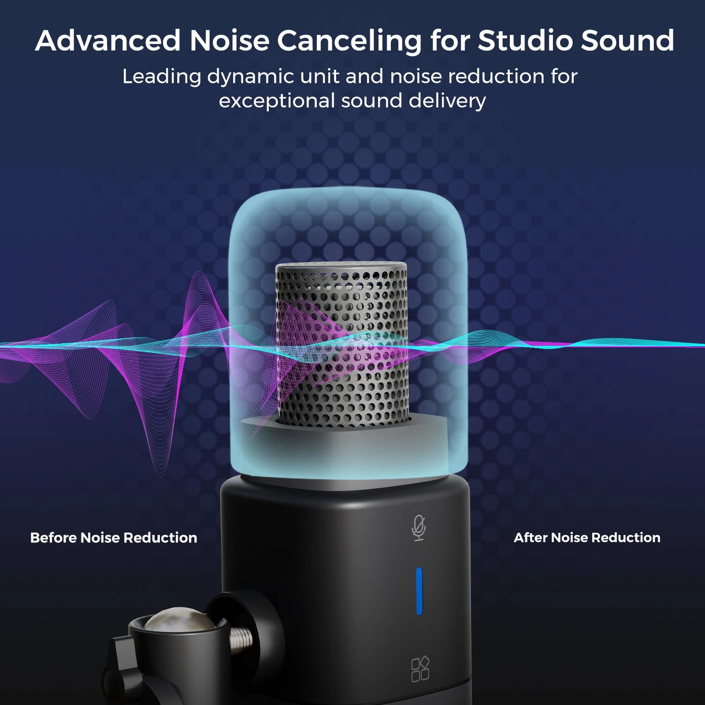 Dynamic XLR USB Microphone for Gaming and Streaming