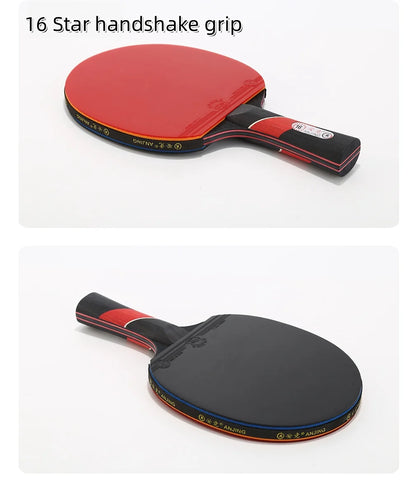 Shakehand Grip Ping Pong Set 16-Piece Kit