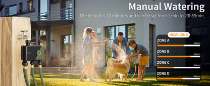 Smart WiFi 4 Zone Garden Irrigation Water Timer