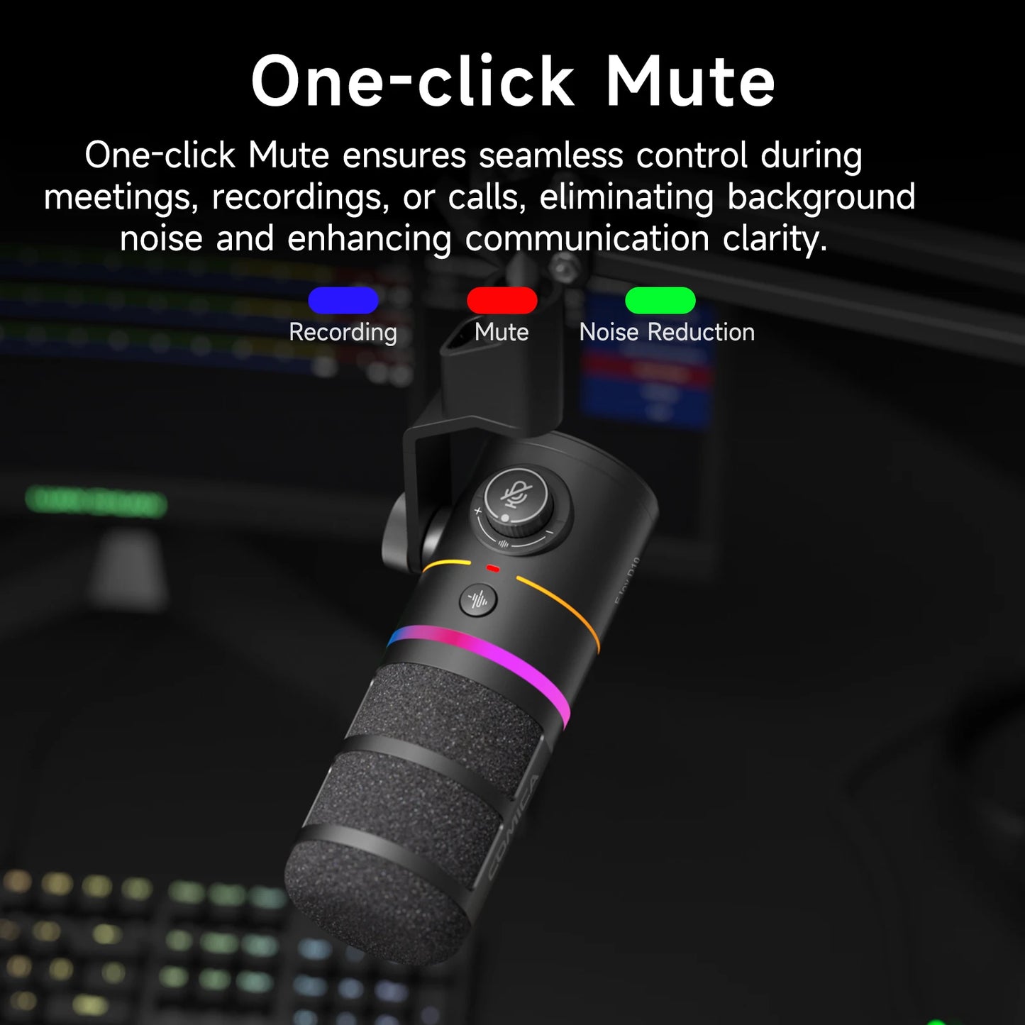 PRO White XLR Desktop USB Streaming Microphone