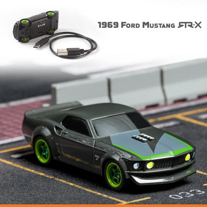 Portable 1/64 RC Race Car for Desktop Fun