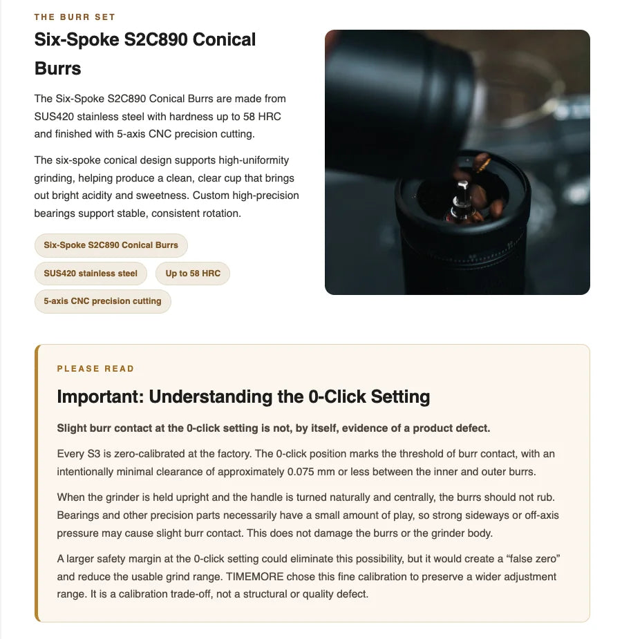 Manual Espresso Coffee Grinder Precision External Adjustment