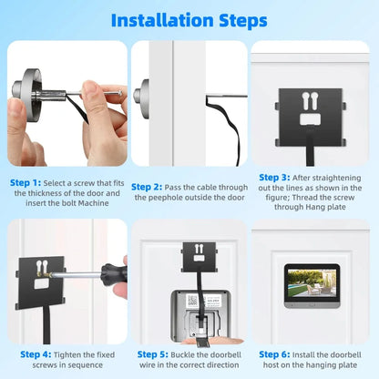 Wireless Peephole Camera 128G with Night Vision and PIR