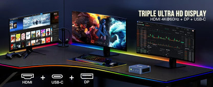 16GB Mini Desktop with 256GB SSD and WiFi 6 Support