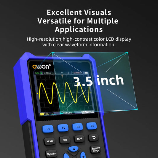 Handheld 40MHz Oscilloscope with Built-In Multimeter and Signal Generator