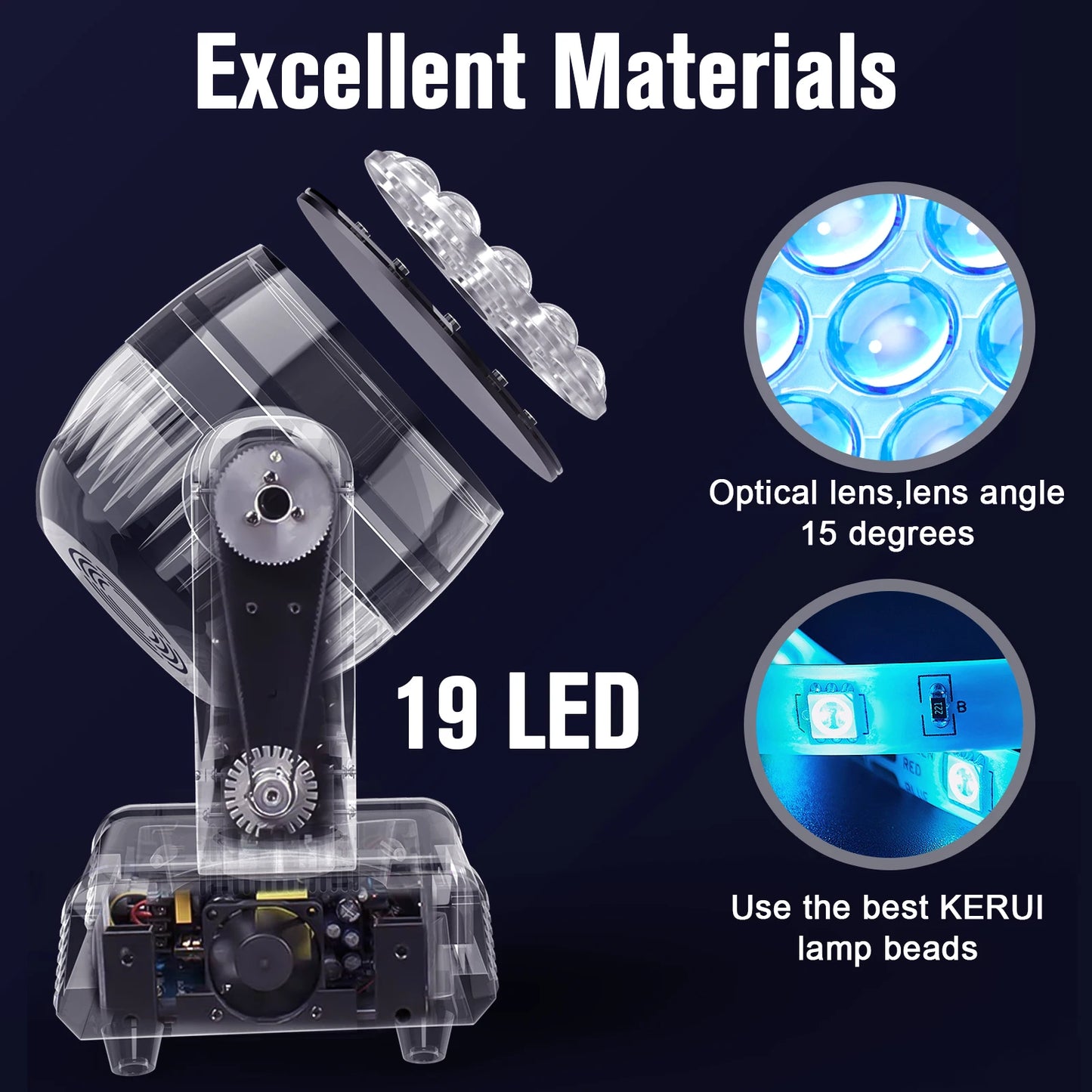 300W RGBW LED Moving Head Light DMX DJ Party