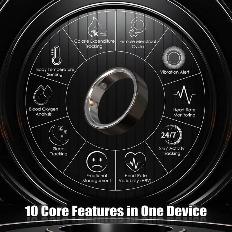 Health Tracking Smart Ring Alarm and Notification 12