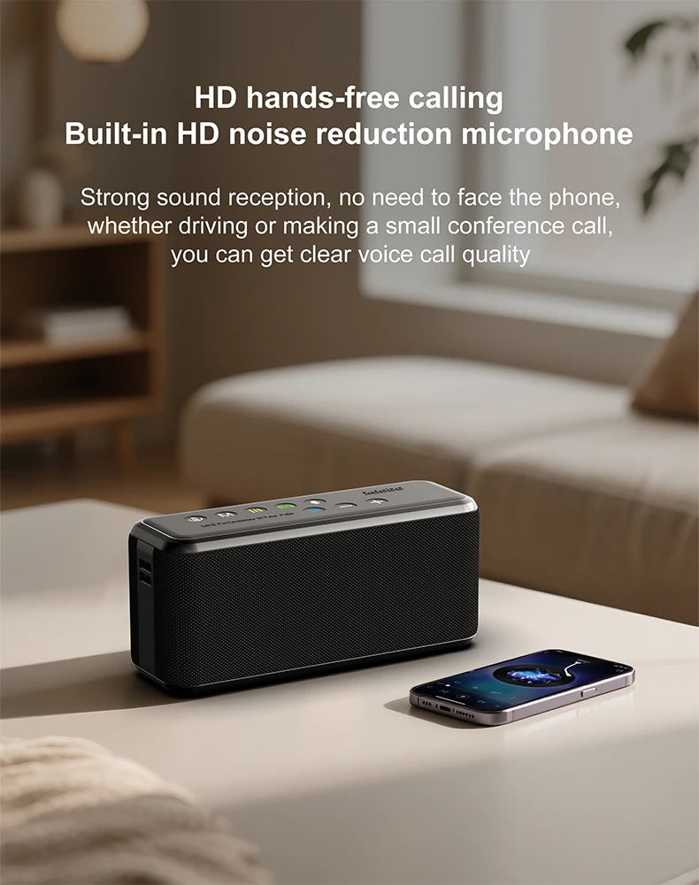 Portable 100W Bluetooth Speaker with Subwoofer and 20000mAh Battery